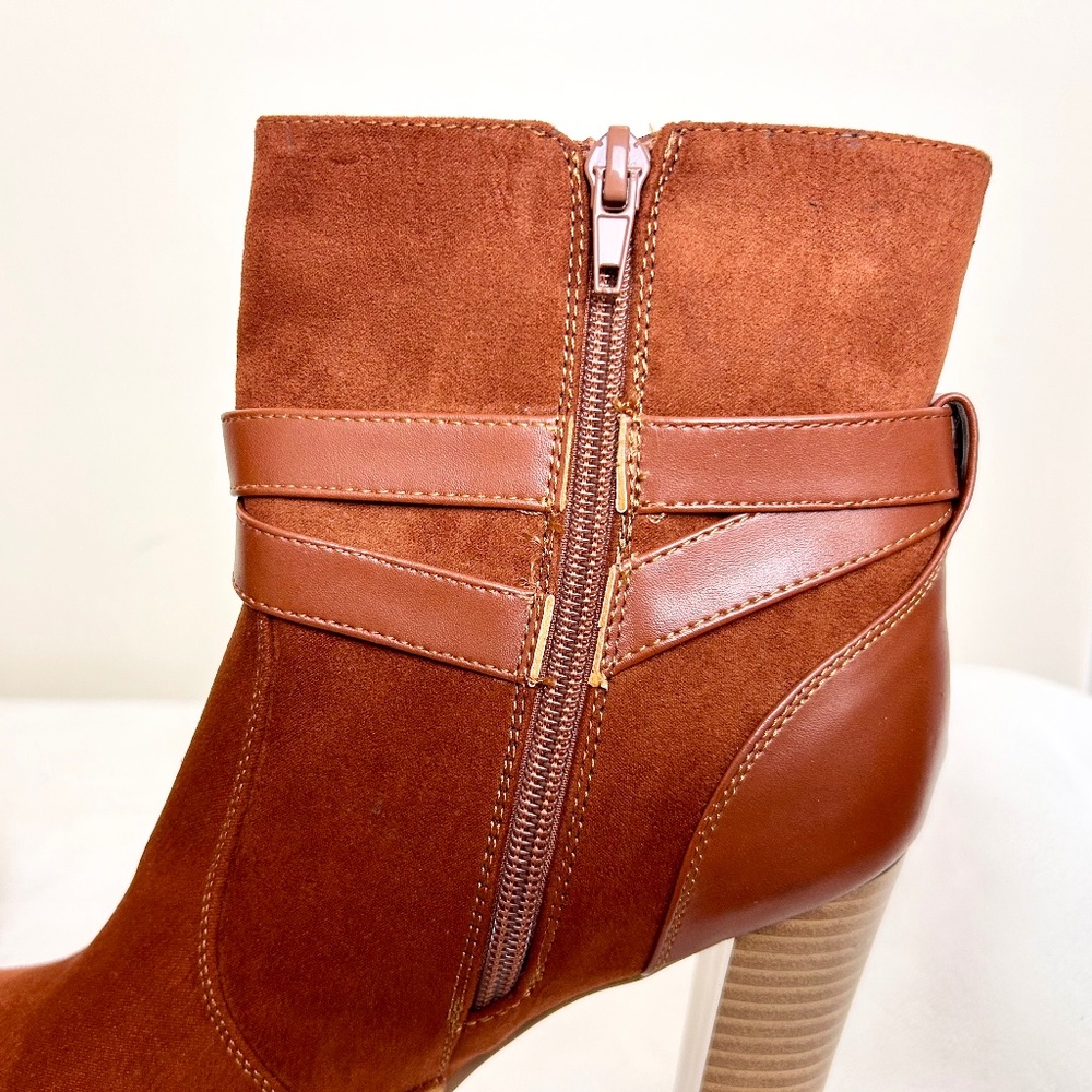 JUSTFAB Rust Orange Suede Lissa Harness Bootie Size 9.5 US/UK 7.5/EU  40.5 - Picture 3 of 9
